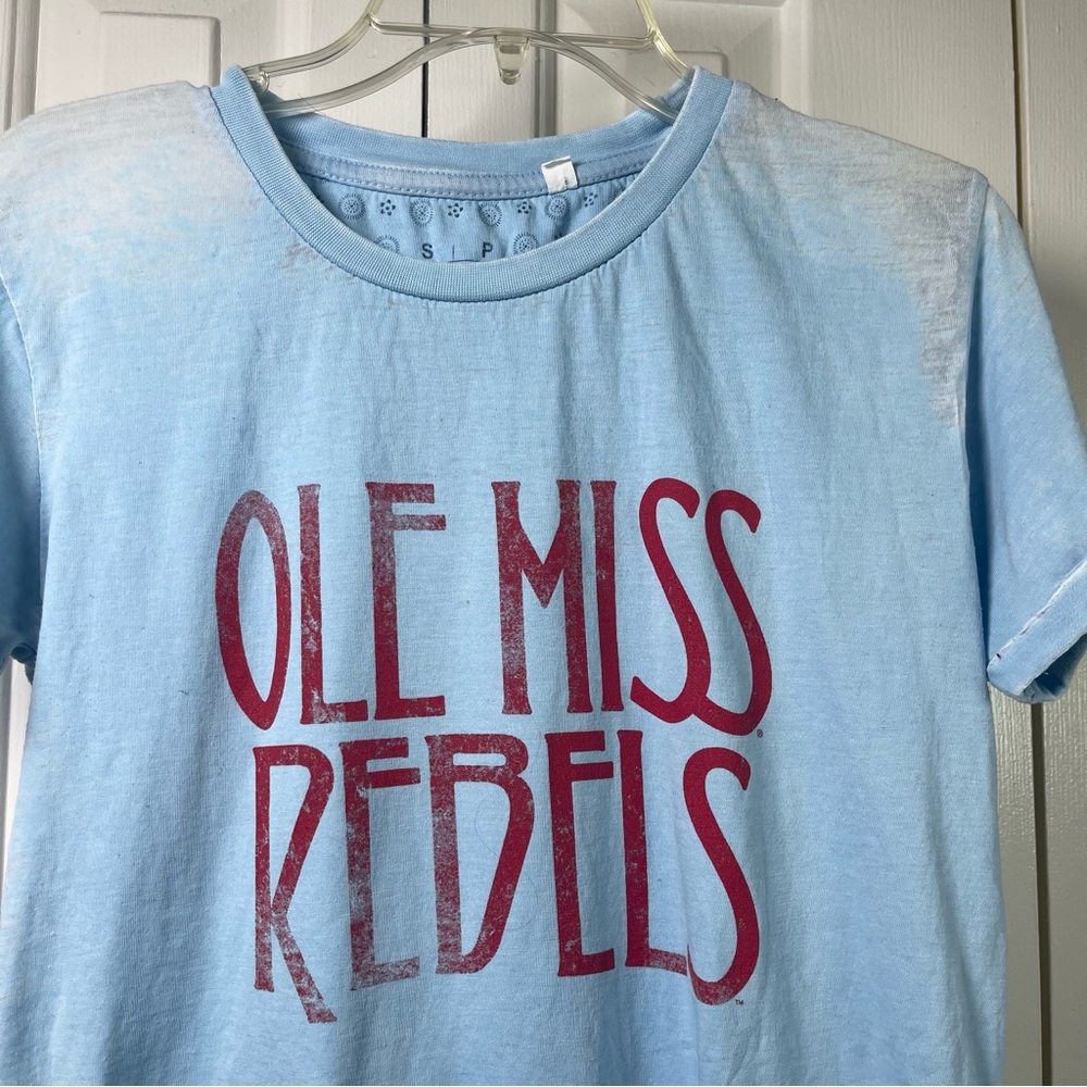 Pressbox Light Blue Ole‎ Miss Rebels Tee I2 - Picture 2 of 7